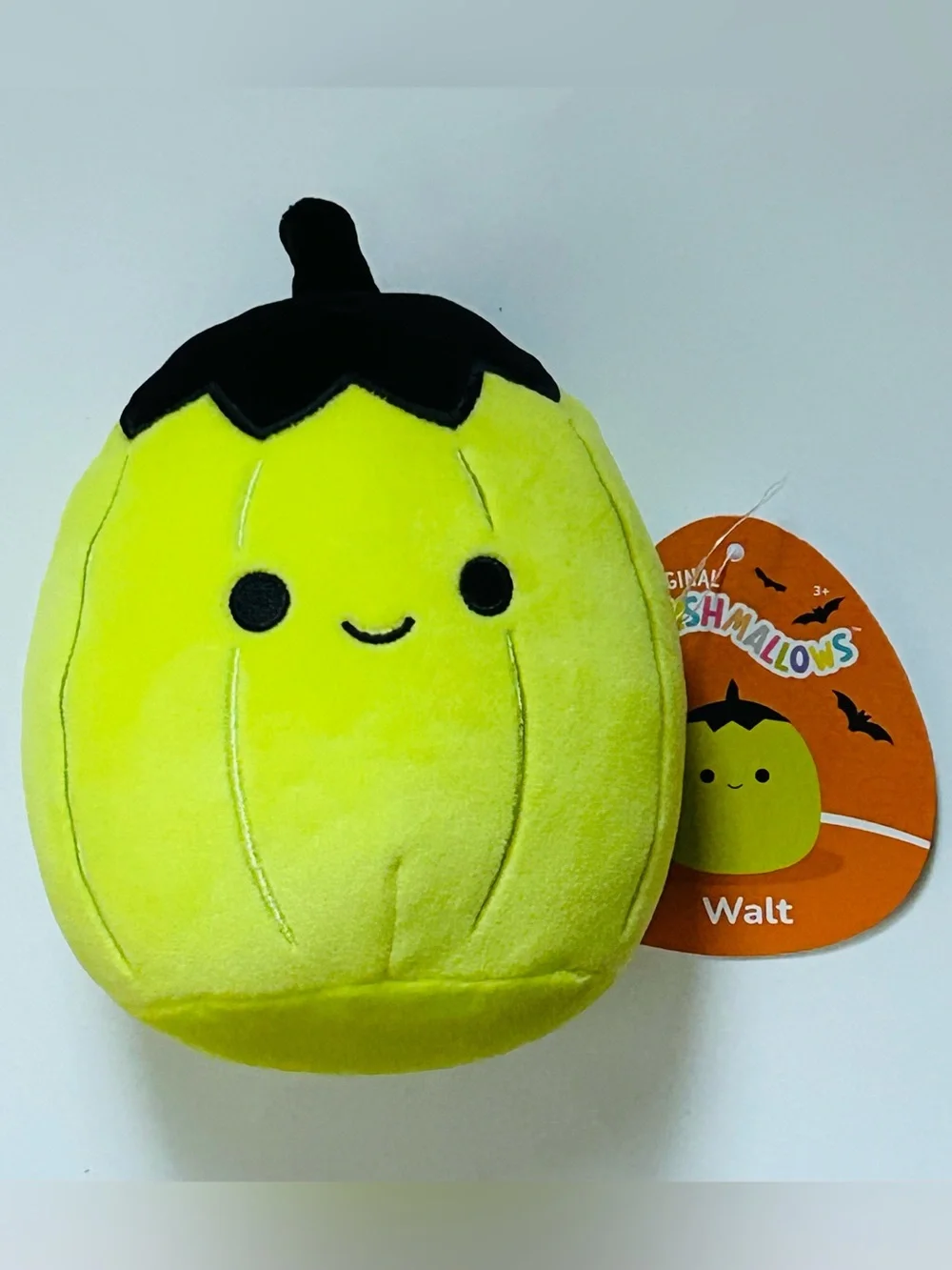 NEW! Original Squishmallows Walt The Neon Pumpkin Halloween Plush (5 inches)
